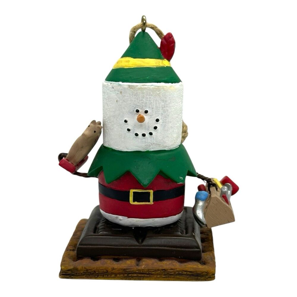 Set of 2 Midwest-CBK S'Mores Ornament - Santa w/Gift Sack & Snowman w/Tools Box - Picture 12 of 15
